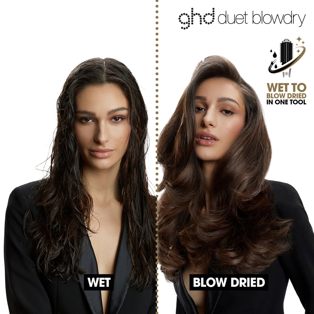 ghd Duet Blowdry - Hair Dryer Brush (Black)