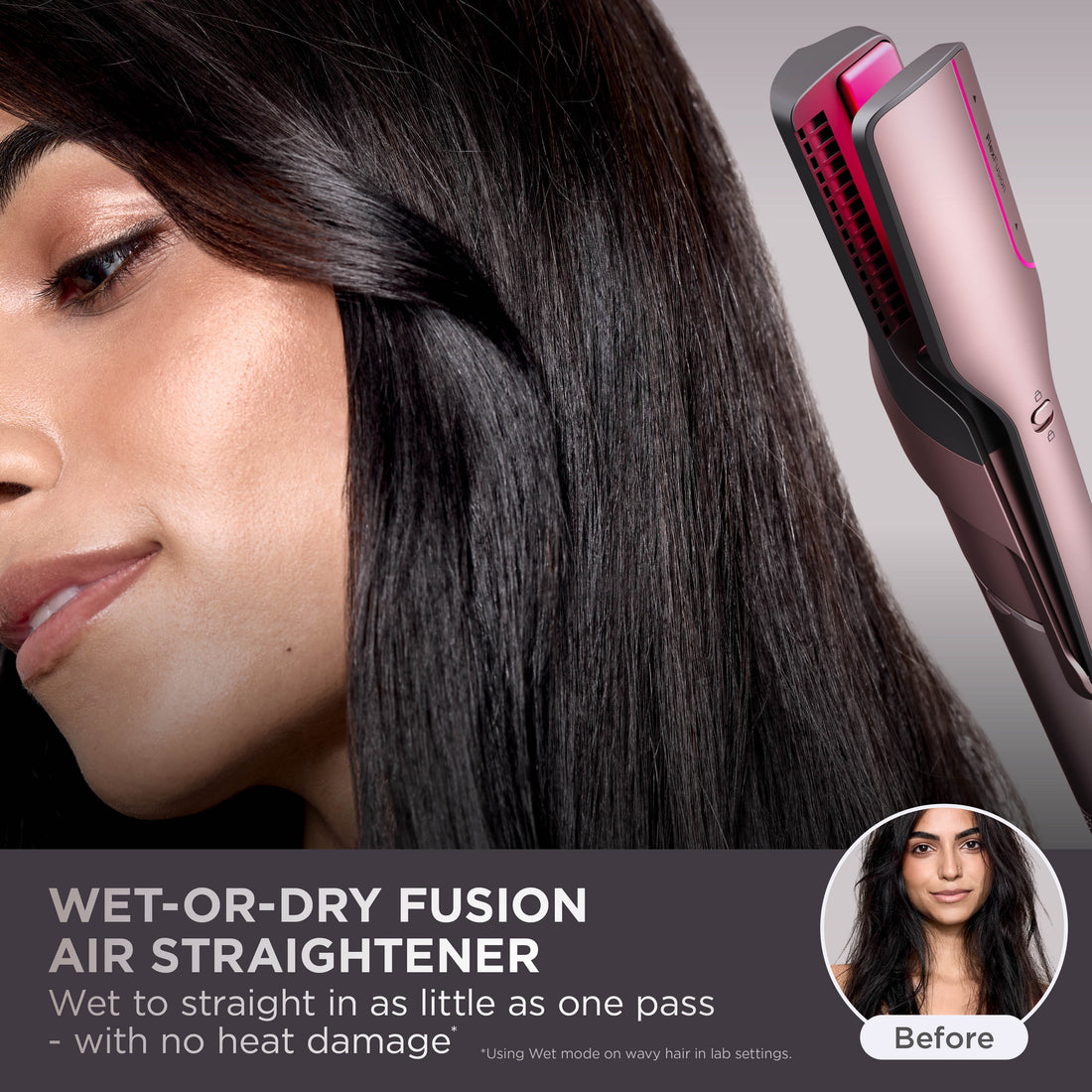 Shark FlexFusion Straight 5-in-1 Air Styler & Dryer & Ceramic Straightener with Case