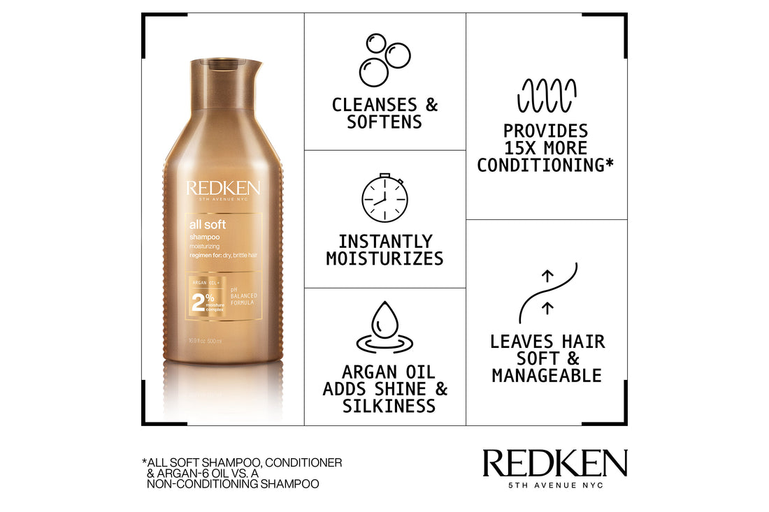 Redken All Soft Shampoo 500ml